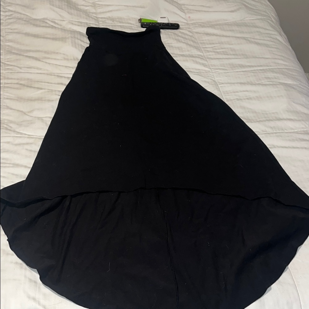 Free People Beach. Elegant Black strapless hi-lo Dress